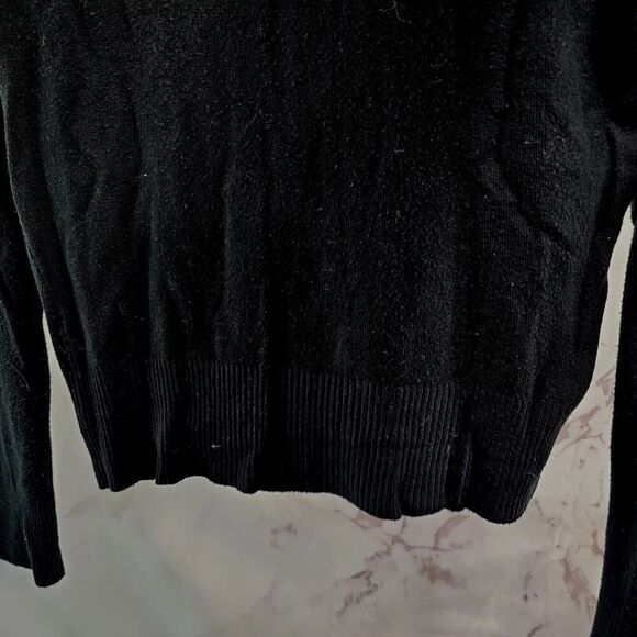 HT Cardigan Womens Small Black Sugar Skulls Dia Los Muertes Sweater Too Fast - Picture 7 of 11